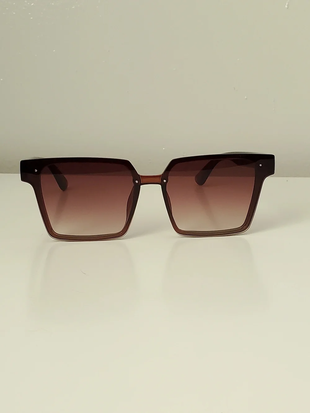 Square Brown Gradient Sunglasses